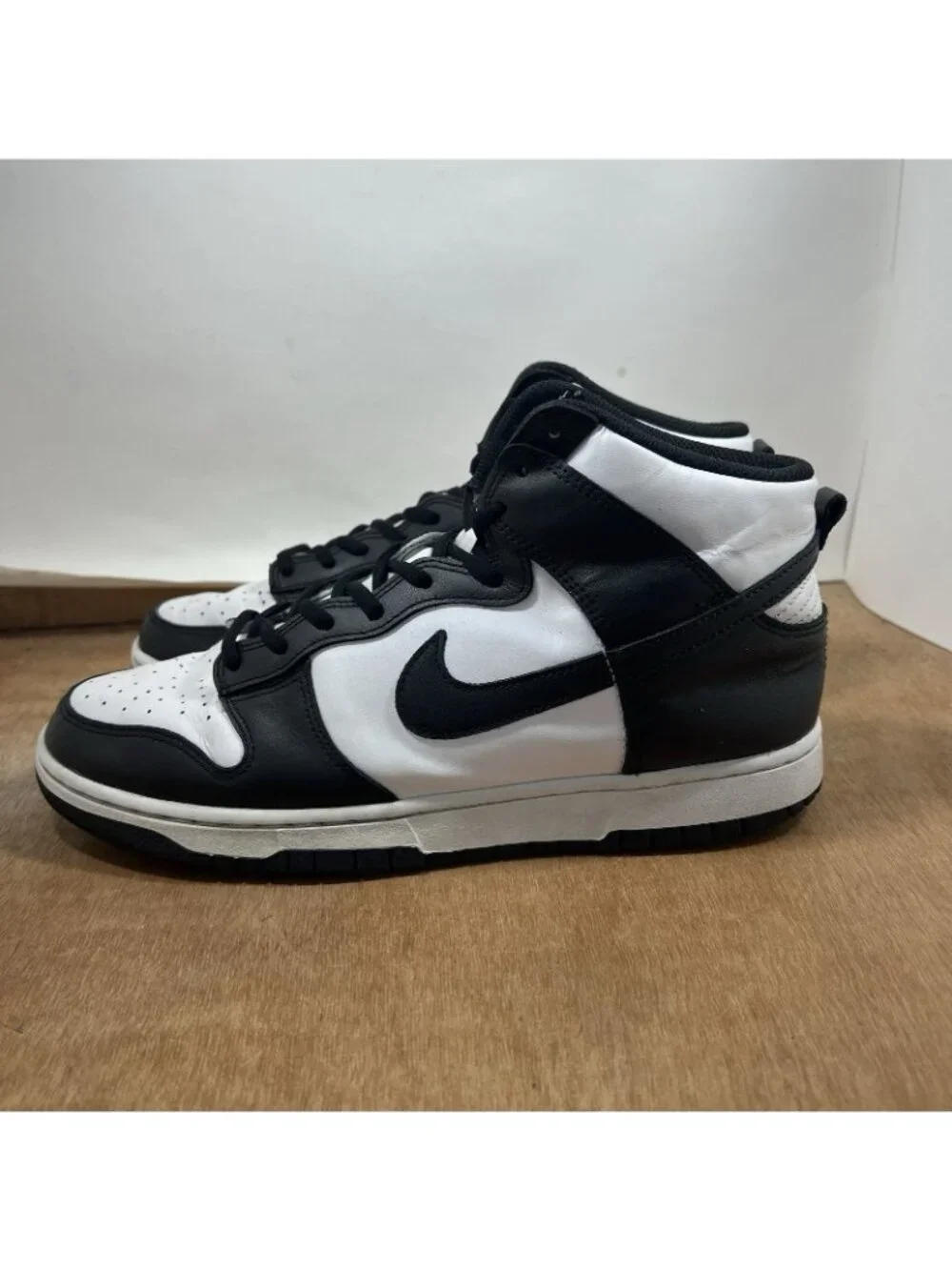 Nike Dunk High Panda Black White Mens Size 10.5 Athletic Leather Shoes Sneakers
